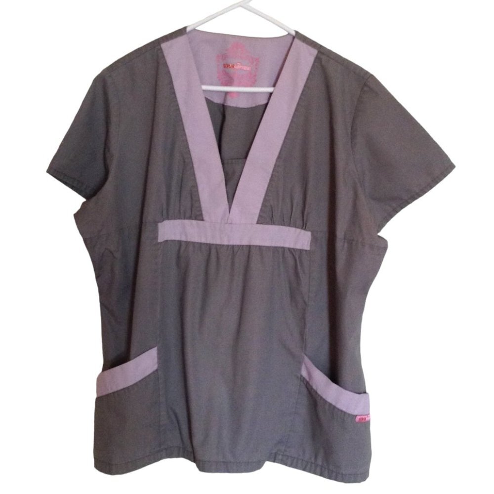 Scrub Lovers Women's Size XL Scrub Short Sleeve Top Medical Uniform Nurse